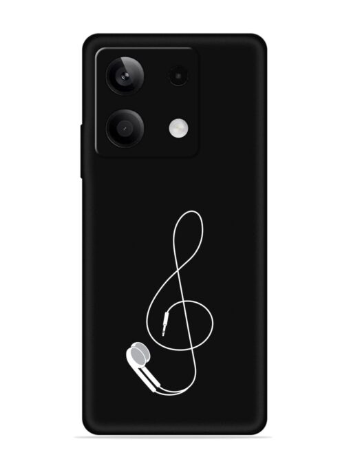 Music Earphone Vector Embossed Soft Silicone Case for Xiaomi Redmi Note 13 (5G) Zapvi