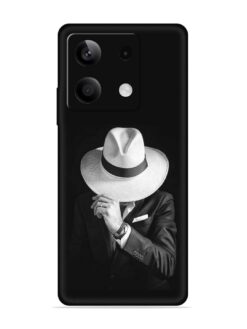 Men Under Hat Embossed Soft Silicone Case for Xiaomi Redmi Note 13 (5G)