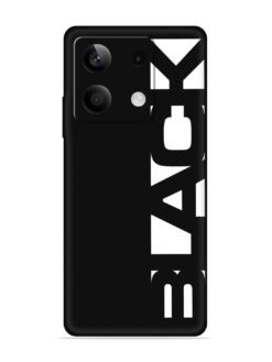 Black Typo Embossed Soft Silicone Case for Xiaomi Redmi Note 13 (5G)