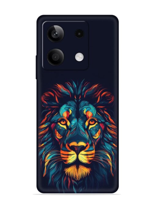 Colorful Lion Embossed Soft Silicone Case for Xiaomi Redmi Note 13 (5G) Zapvi