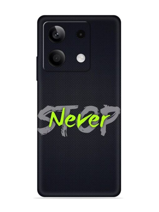 Never Stop Embossed Soft Silicone Case for Xiaomi Redmi Note 13 (5G)