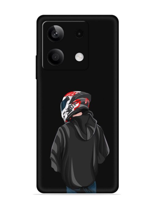 Motorcycle Rider Embossed Soft Silicone Case for Xiaomi Redmi Note 13 (5G) Zapvi