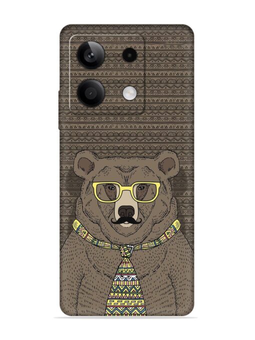 Grizzly Bear Embossed Soft Silicone Case for Xiaomi Redmi Note 13 (5G)