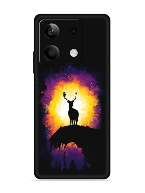 Elk Animal Art Embossed Soft Silicone Case for Xiaomi Redmi Note 13 (5G)