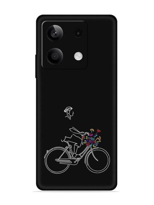 Minimalist Cycle Art Embossed Soft Silicone Case for Xiaomi Redmi Note 13 (5G) Zapvi