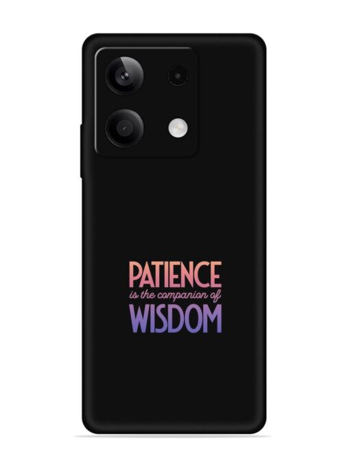 Patience Is The Embossed Soft Silicone Case for Xiaomi Redmi Note 13 (5G)