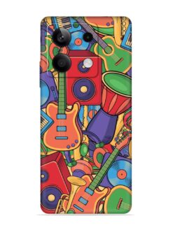 Colorful Music Art Embossed Soft Silicone Case for Xiaomi Redmi Note 13 (5G)