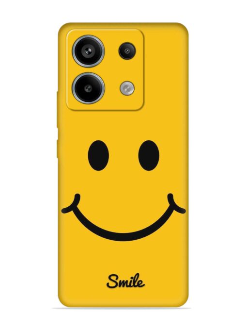 Yellow Smiley Embossed Soft Silicone Case for Xiaomi Redmi Note 13 Pro (5G) Zapvi