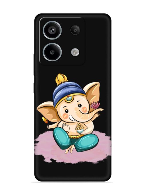 Bal Ganesh Vector Art Embossed Soft Silicone Case for Xiaomi Redmi Note 13 Pro (5G)