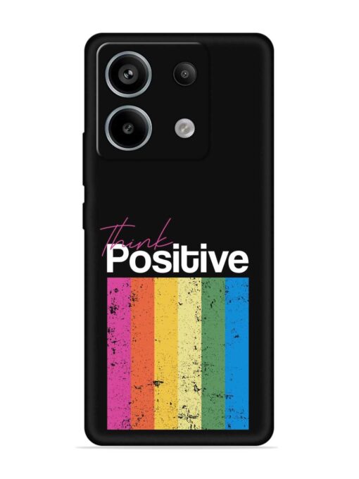 Think Positive Typography Embossed Soft Silicone Case for Xiaomi Redmi Note 13 Pro (5G) Zapvi