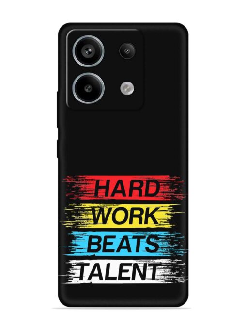 Hard Work Beats Embossed Soft Silicone Case for Xiaomi Redmi Note 13 Pro (5G) Zapvi