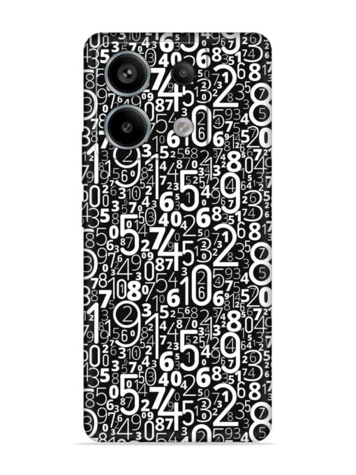 Many Numbers Different Embossed Soft Silicone Case for Xiaomi Redmi Note 13 Pro (5G) Zapvi