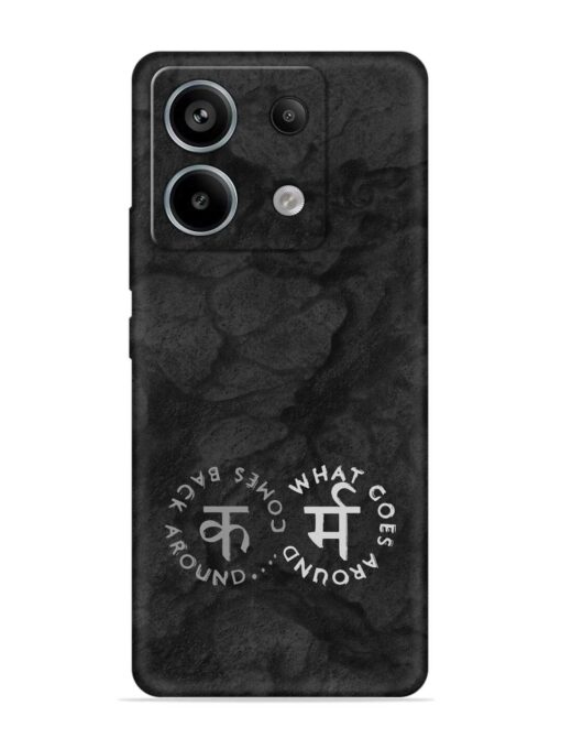 Karma Hindi Word Embossed Soft Silicone Case for Xiaomi Redmi Note 13 Pro (5G) Zapvi