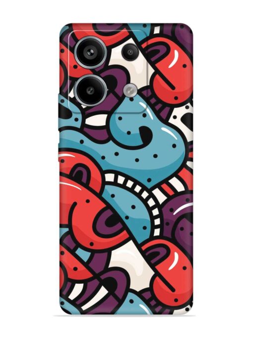 Seamless Backdrop Colorful Embossed Soft Silicone Case for Xiaomi Redmi Note 13 Pro (5G) Zapvi