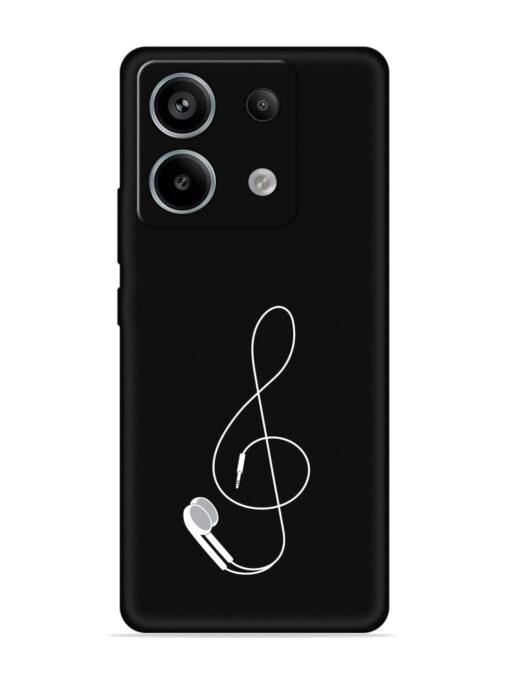 Music Earphone Vector Embossed Soft Silicone Case for Xiaomi Redmi Note 13 Pro (5G)