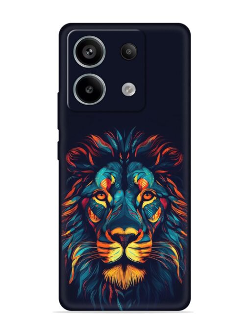 Colorful Lion Embossed Soft Silicone Case for Xiaomi Redmi Note 13 Pro (5G) Zapvi