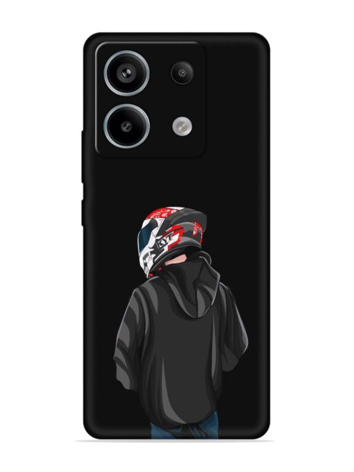 Motorcycle Rider Embossed Soft Silicone Case for Xiaomi Redmi Note 13 Pro (5G)