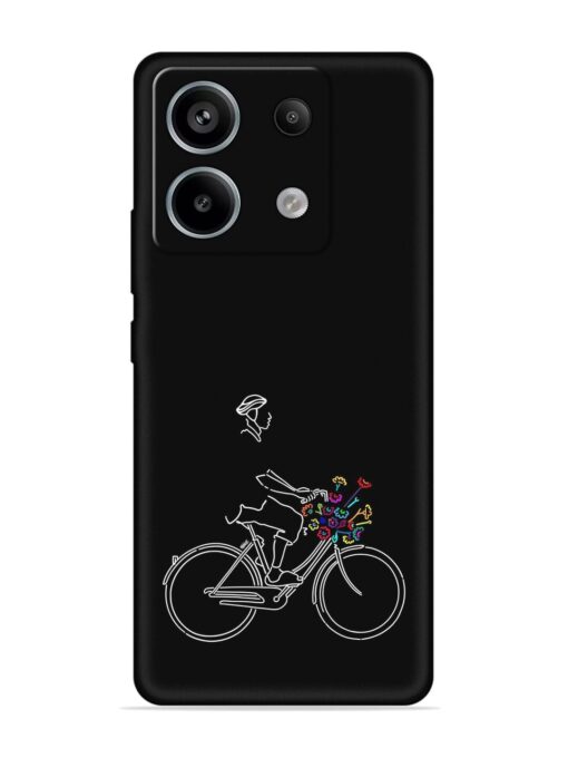 Minimalist Cycle Art Embossed Soft Silicone Case for Xiaomi Redmi Note 13 Pro (5G) Zapvi