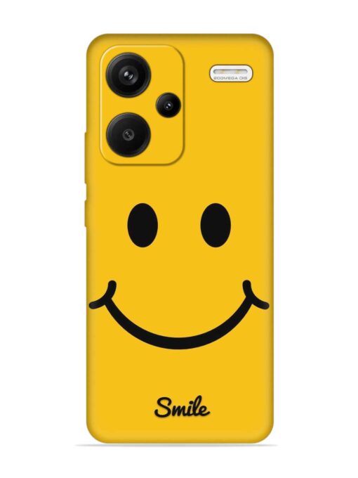 Yellow Smiley Embossed Soft Silicone Case for Xiaomi Redmi Note 13 Pro Plus (5G)