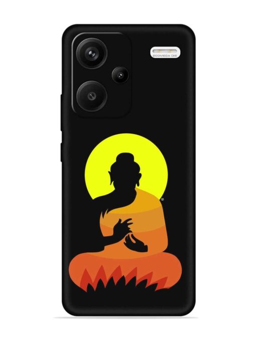 Buddha Art Black Embossed Soft Silicone Case for Xiaomi Redmi Note 13 Pro Plus (5G)