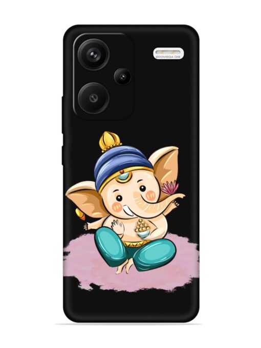 Bal Ganesh Vector Art Embossed Soft Silicone Case for Xiaomi Redmi Note 13 Pro Plus (5G) Zapvi