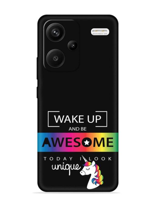 Inspirational Quote Unicorn Embossed Soft Silicone Case for Xiaomi Redmi Note 13 Pro Plus (5G) Zapvi