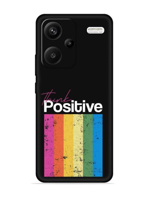 Think Positive Typography Embossed Soft Silicone Case for Xiaomi Redmi Note 13 Pro Plus (5G) Zapvi