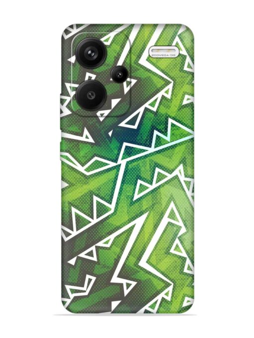 Green Graffiti Seamless Embossed Soft Silicone Case for Xiaomi Redmi Note 13 Pro Plus (5G) Zapvi