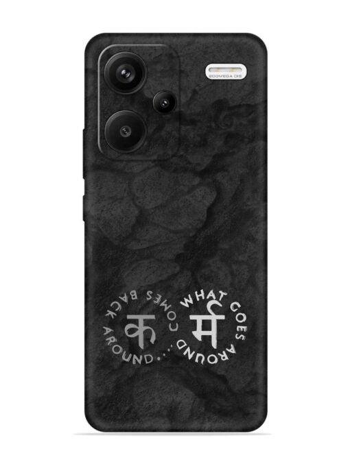 Karma Hindi Word Embossed Soft Silicone Case for Xiaomi Redmi Note 13 Pro Plus (5G) Zapvi