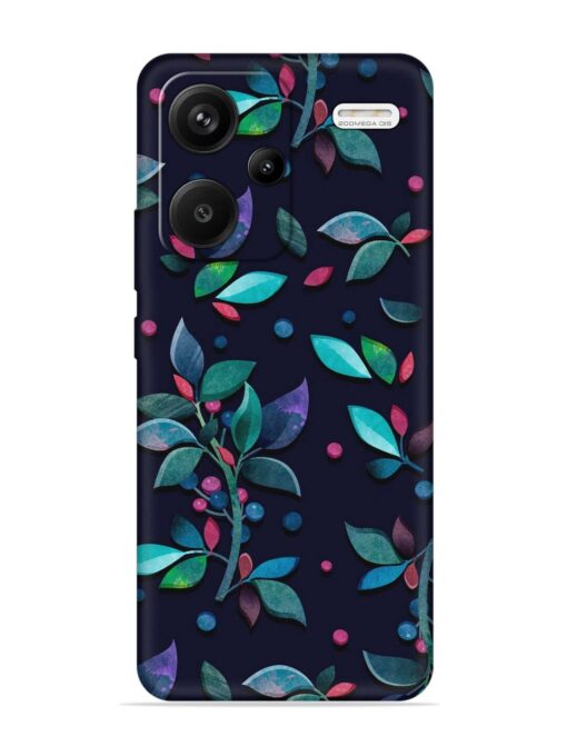 Decorative Watercolor Flower Embossed Soft Silicone Case for Xiaomi Redmi Note 13 Pro Plus (5G) Zapvi