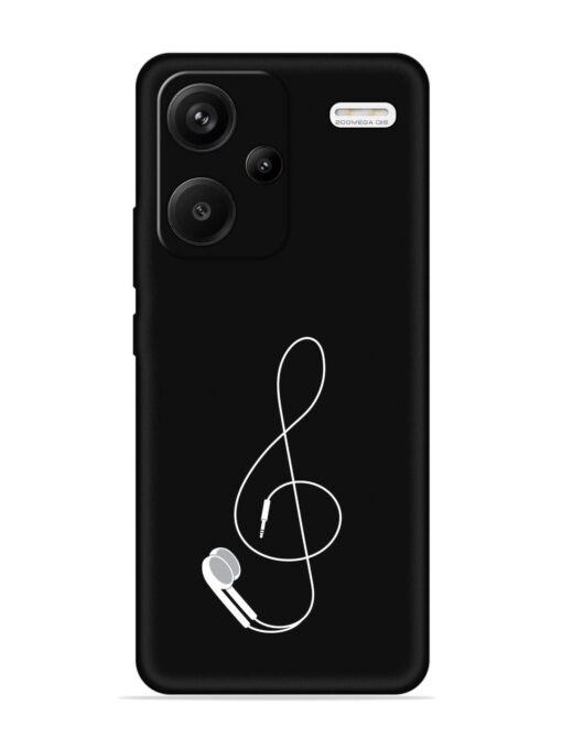 Music Earphone Vector Embossed Soft Silicone Case for Xiaomi Redmi Note 13 Pro Plus (5G) Zapvi