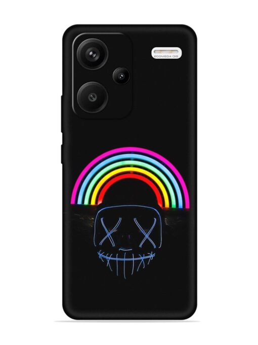 Mask Rainbow Embossed Soft Silicone Case for Xiaomi Redmi Note 13 Pro Plus (5G) Zapvi