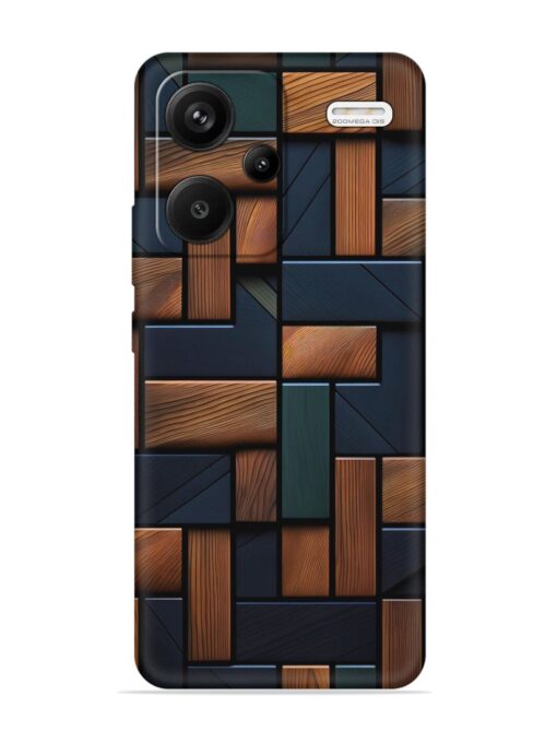 Wooden Background Cubes Embossed Soft Silicone Case for Xiaomi Redmi Note 13 Pro Plus (5G) Zapvi