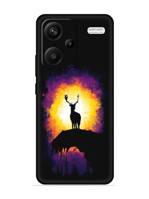 Elk Animal Art Embossed Soft Silicone Case for Xiaomi Redmi Note 13 Pro Plus (5G) Zapvi