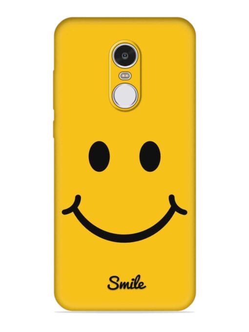 Yellow Smiley Embossed Soft Silicone Case for Xiaomi Redmi Note 4 Zapvi