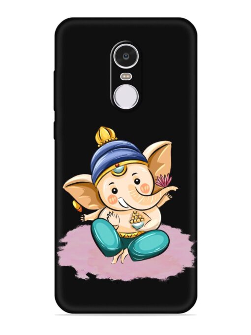 Bal Ganesh Vector Art Embossed Soft Silicone Case for Xiaomi Redmi Note 4