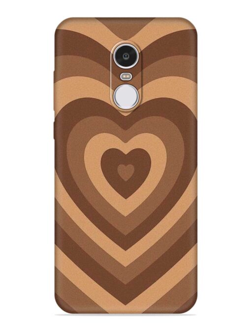 Brown Heart Embossed Soft Silicone Case for Xiaomi Redmi Note 4 Zapvi