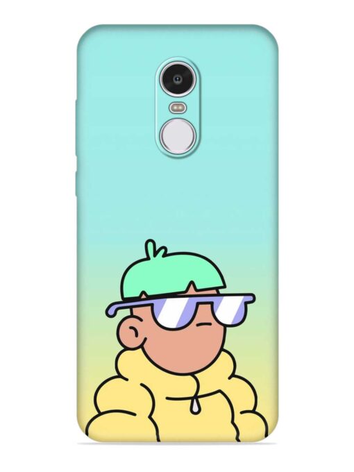 Doodles Cool Character Embossed Soft Silicone Case for Xiaomi Redmi Note 4