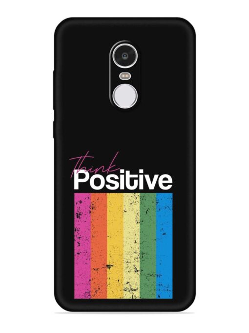 Think Positive Typography Embossed Soft Silicone Case for Xiaomi Redmi Note 4 Zapvi