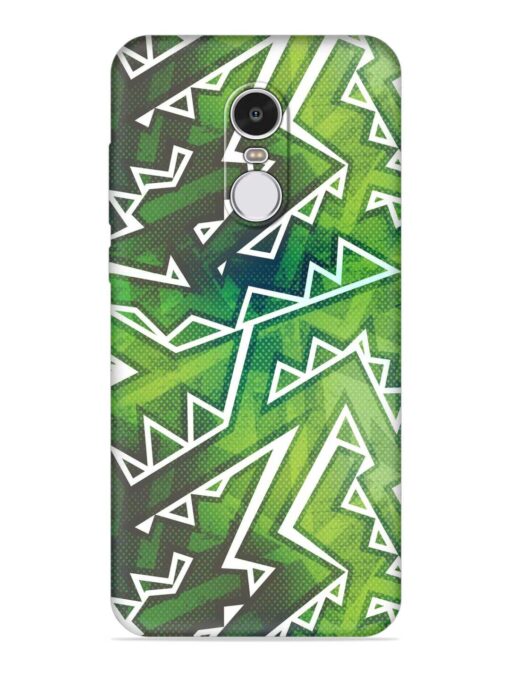 Green Graffiti Seamless Embossed Soft Silicone Case for Xiaomi Redmi Note 4