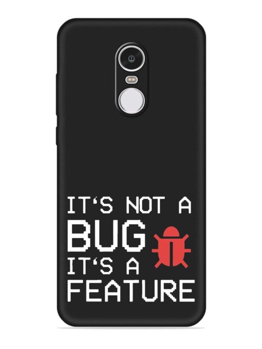 Not Bug Feature Embossed Soft Silicone Case for Xiaomi Redmi Note 4 Zapvi