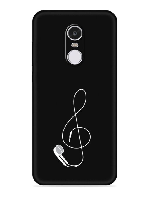 Music Earphone Vector Embossed Soft Silicone Case for Xiaomi Redmi Note 4