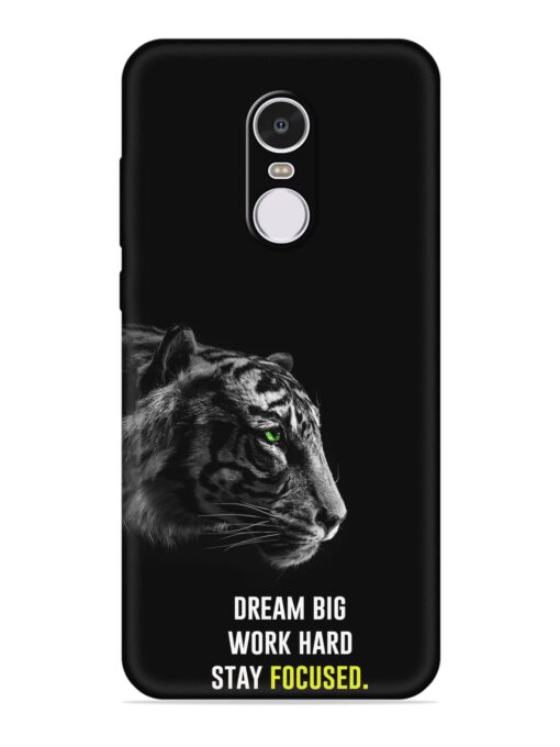 Dream Big Work Hard Embossed Soft Silicone Case for Xiaomi Redmi Note 4 Zapvi