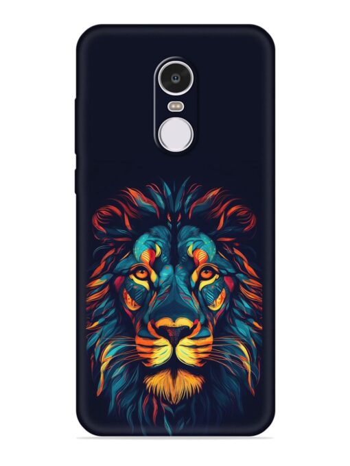 Colorful Lion Embossed Soft Silicone Case for Xiaomi Redmi Note 4