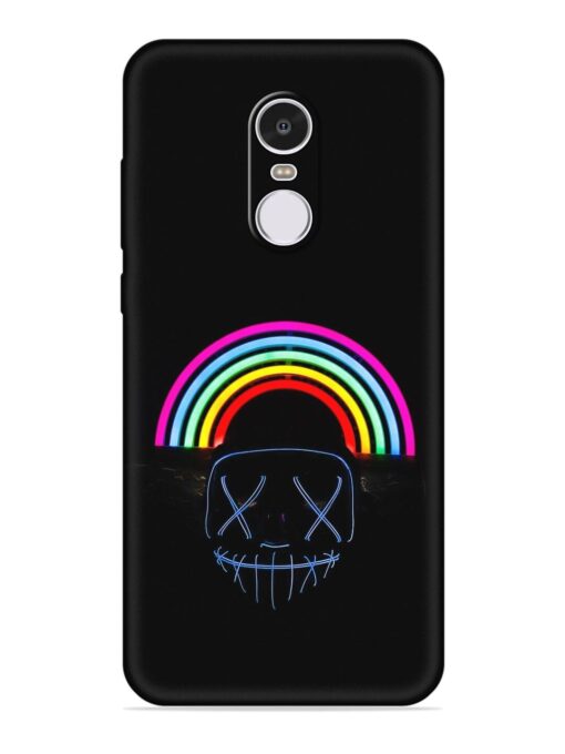 Mask Rainbow Embossed Soft Silicone Case for Xiaomi Redmi Note 4 Zapvi