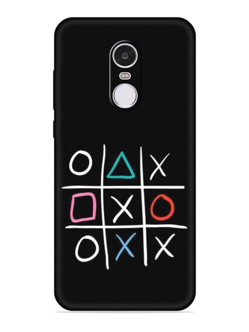 Super Neon Tic-Tac-Toe Embossed Soft Silicone Case for Xiaomi Redmi Note 4 Zapvi