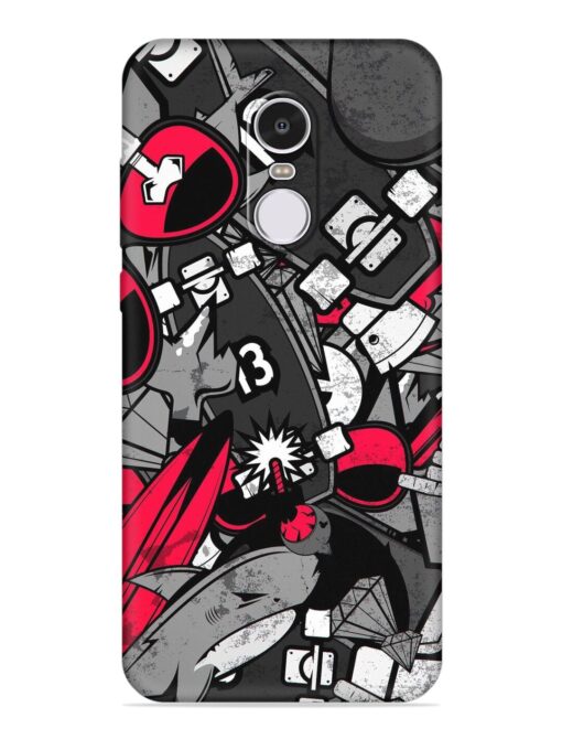 Fictional Doodle Embossed Soft Silicone Case for Xiaomi Redmi Note 4 Zapvi