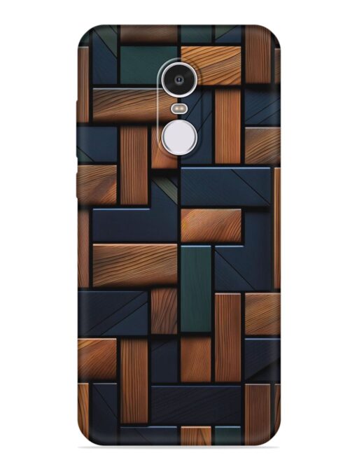 Wooden Background Cubes Embossed Soft Silicone Case for Xiaomi Redmi Note 4