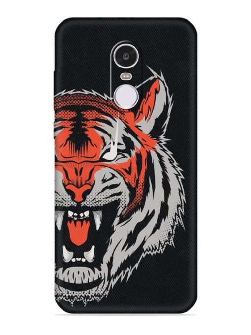 Tiger Aggression Embossed Soft Silicone Case for Xiaomi Redmi Note 4