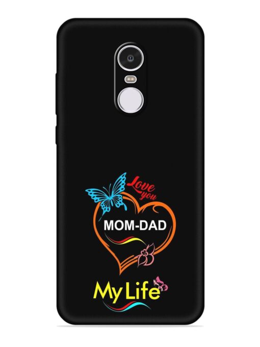 Love You Mom Dad Embossed Soft Silicone Case for Xiaomi Redmi Note 4 Zapvi